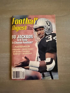 Football Digest 1990 NFL diciembre Bo Jackson Oakland Raiders Is It Time sin etiqueta - Imagen 1 de 1