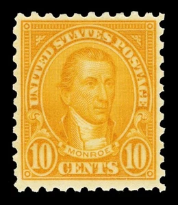 Scott 591 1925 10c Monroe Perf 10 Rotary Press Issue Mint F-VF OG NH Cat $85 - Picture 1 of 1