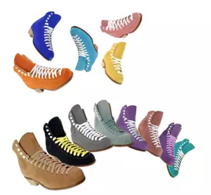 BOTAS DE PATINAJE WIFA TODO CUERO CUÁDRUPLE - GAMUZA, NOBUCK - SERIE PERSONALIZADA - Imagen 1 de 9