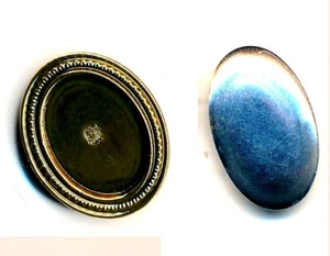 Seidenmalerei  Brosche Anstecknadel altgoldfarben - 36 mm x 28 mm - Bild 1 von 2