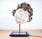 Vintage Antique Creepy Face / Theatre Mask Repurposed As Table Lamp