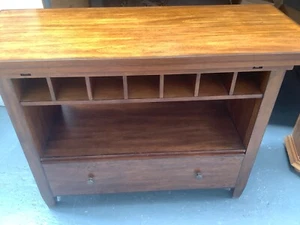 Oak/Walnut Replica Vintage Sideboard/Table/Hall Stand - Picture 1 of 18
