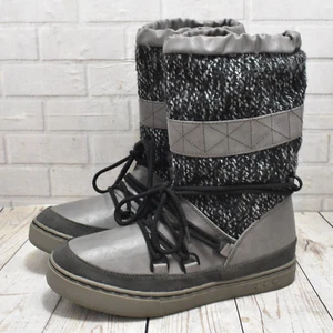 Womens Anna Field Grey Pull On Mid Calf Snow Boots UK 6.5 EUR 40 - Picture 1 of 7
