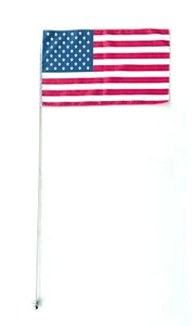 JLP 6 Ft tall 1/4 In pole 12x19 United States Of America Flag USA - Picture 1 of 6