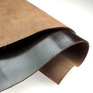 Top Tooling Leather Square Genuine Oil Waxy Cowhide Leather Sheets 1.8-2.0MM