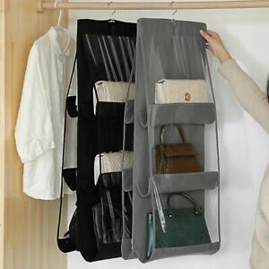 Efficient and Stylish Purse Handbag Tote Bag Storage Organizer 6 Grids Rack