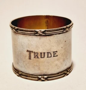 Anello tovagliolo "TRUDE" argento 800 fascia a croce C. Heisler - Foto 1 di 5