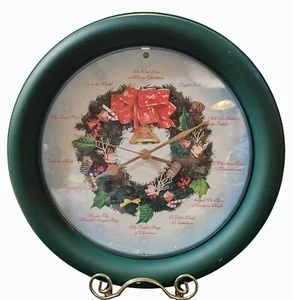 Vtg Musical Christmas Carols Clock Light Sensor Quartz 10.5" Auto Sleep Function - Picture 1 of 17