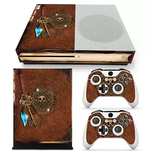 Xbox One S Console Skin Decal Sticker Old Book Treasure + 2 Controller Design - Picture 1 of 3