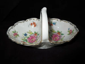Noritake Dresolina Divided Oval Basket Hand Painted Made in Japan XCA - Picture 1 of 9