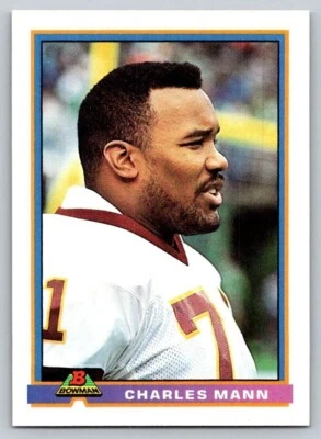 1991  Bowman #529 Charles Mann Washington Redskins - Image 1 of 2