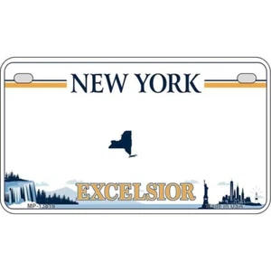 Excelsior New York Metal Motorcycle License Plate Tag Sign Car Truck Wall Home - Picture 1 of 1