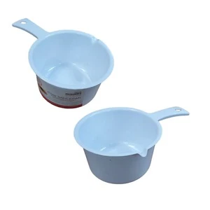 2 Small White Microwave Saucepan Easy Pour Spout For Soup Milk Veg 500ml 0.5L - Picture 1 of 5