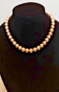 Cultured Pearls Baroque Necklace 9- 11mm Pearl 14k Gold Lantern Clasp DO 585 - Picture 1 of 10