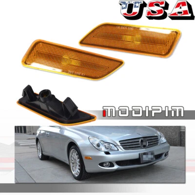 适用于 06 - 2011 梅赛德斯奔驰 W219 CLS500 CLS550 琥珀色前侧标记灯 Lenes — 第 1/4 张图片