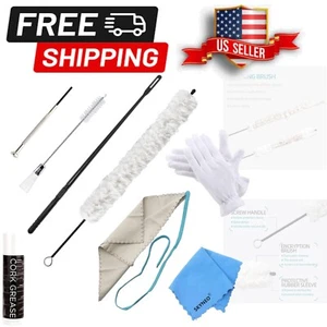 Comprehensive Cleaning Kit for Flutes: Brushes, Gloves & Cork Grease Included - Picture 1 of 9