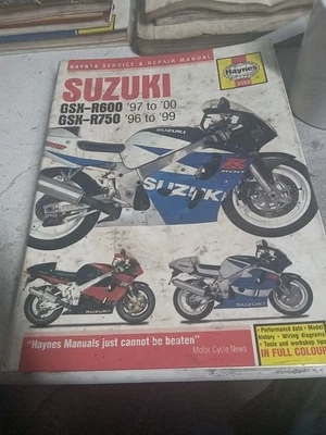 Suzuki GSXR600 & GSXR750, GSX-R600, GSX-R750, ⭐️ SRAD Haynes Manual 1996-1999 ✅️ - Image 1 of 3