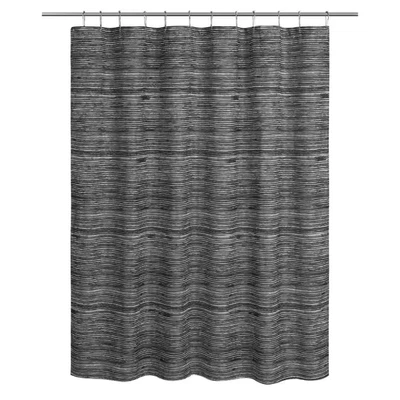 Cortina de chuveiro Felix preta poliéster cortina de chuveiro 72 X 72 pol. - Imagem 1 de 4