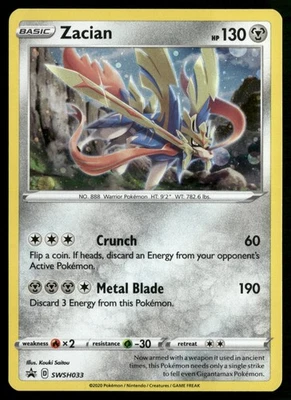 Zacian - SWSH: Sword & Shield Promo Cards SWSH033 Pokemon TCG - Image 1 of 2