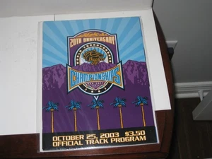 2003 Saturday Santa Anita Park Breeders Cup Program - Picture 1 of 1