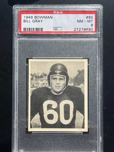 1948 Bowman FB #085 PSA 8 Bill Gray Redskins 85 - Picture 1 of 2