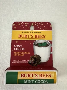Burt's Bee Limited Mint Kakao feuchtigkeitsspendender Lippenbalsam 0,15 Oz. 100 % natürlich - Bild 1 von 3