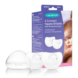 Lansinoh Stillhütchen 24 mm (Größe 2), 2 Stück inkl. Aufbewahrungsbox - angenehm - Bild 1 von 7