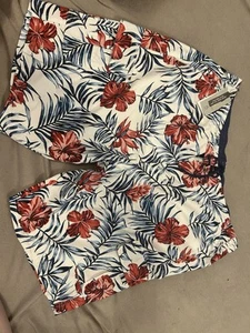Pantaloncini da bagno uomo Marks & Spencer cargo taglia XXL 2XL stile floreale nuovi con etichette palma π - Foto 1 di 7