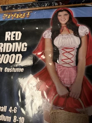 Spirit Red Riding Hood Adult Costume Size Large New - Image 1 of 4