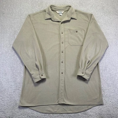 Camisa polar LL Bean vintage para hombre XL alta manga larga abotonada al aire libre EE. UU. AÑOS 80 Foto 1 de 4