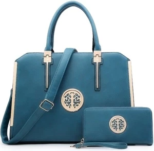 Women Large Satchel Handbag Shoulder Purse Top handle Work Bag Tote With Matc... - Picture 1 of 6