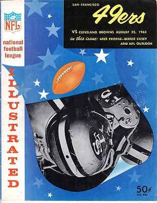1963 8/25 preseason football program Cleveland Browns @ San Francisco 49ers GOOD - Image 1 of 4