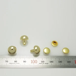 25 piezas Remaches redondos 10x7mm Cuero Artesanal Punk Hágalo usted mismo Oro - Imagen 1 de 1