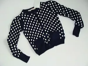 H&M Navy Polka Dot Button Jacket Shirt Girls Girl Size 2 3 4 Years NWT NEW - Picture 1 of 1