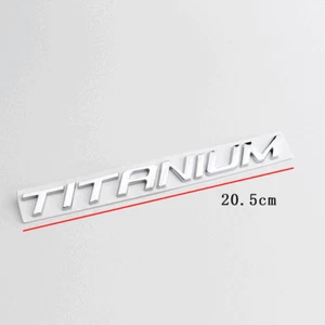 TITANIUM Badge Decal Emblem Car Sticker for Ecosport Ford Mondeo Kuga Chrome NEW - Picture 1 of 4