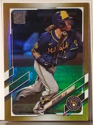 Ben Gamel Topps 2021 Baseball Series 2 Gold Foil Parallel #458 Milwaukee Brewers - Image 1 of 2