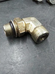Parker 8 C5OLO-S Hydraulic Adapter 90° Elbow Male ORFS-08 to Male ORB-08 - Picture 1 of 1
