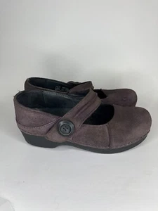 Dansko Shoes Clogs Maryjanes Women Size 39 US 8 Purple Suede - Picture 1 of 15