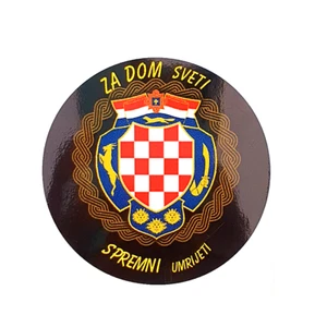 CROATIA HRVATSKA - Sticker HOS Za Dom Sveti 7.5cm - Bild 1 von 1