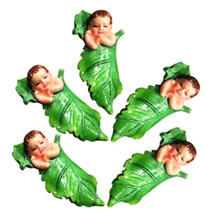 5 Pcs Garden Miniatures Fairies Sleeping Baby Figure Flower Fairy Statue - Picture 1 of 12