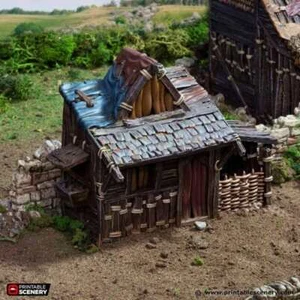 Small Shanty - Country & King - Fantasy Historical Building - WWII Terrain - Picture 1 of 7