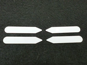 4 STECCHE PER COLLO COLLI CAMICIA CAMICE UOMO BIANCHE - Picture 1 of 1