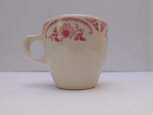 VTG Homer Laughlin Coffee Mug/Cup Restaurant Ware Pink Flower Design - Picture 1 of 8