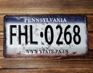 RETRO Nummernschild Pennsylvania Blechschild, US Car Metall Schild 30 x 15 cm  - Bild 1 von 1