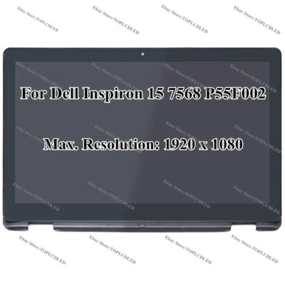 15.6" Dell Inspiron 15 7568 P55F P55F001 FHD LCD Touch Screen Digitizer Assembly - Image 1 of 4