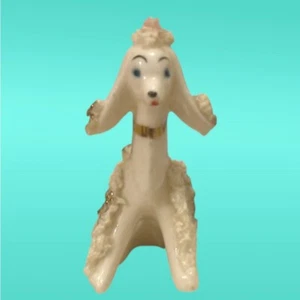 Vintage Miniatur Zuckerpudel MCM verlorener Welpe Figur Ersatz 2,5 Zoll - Bild 1 von 9