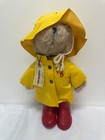 Paddington Bear manteau de pluie jaune et bottes et chapeau rouges par Eden Toys vintage 1981