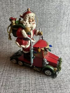 "De colección KSA Kurt Adler Fabriché Papá Noel en semi camión con juguetes vacaciones de Navidad 5,5""" - Imagen 1 de 10