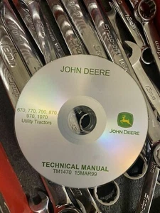 JOHN DEERE 670 770 790 870 970 1070 TRACTOR SERVICE REPAIR MANUAL CD TM1470 - Picture 1 of 2