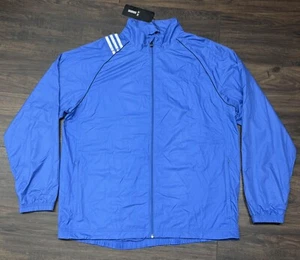 Adidas Golf ClimaProof Men’s XL Full Zip Windbreaker Jacket - Light Blue - Picture 1 of 10